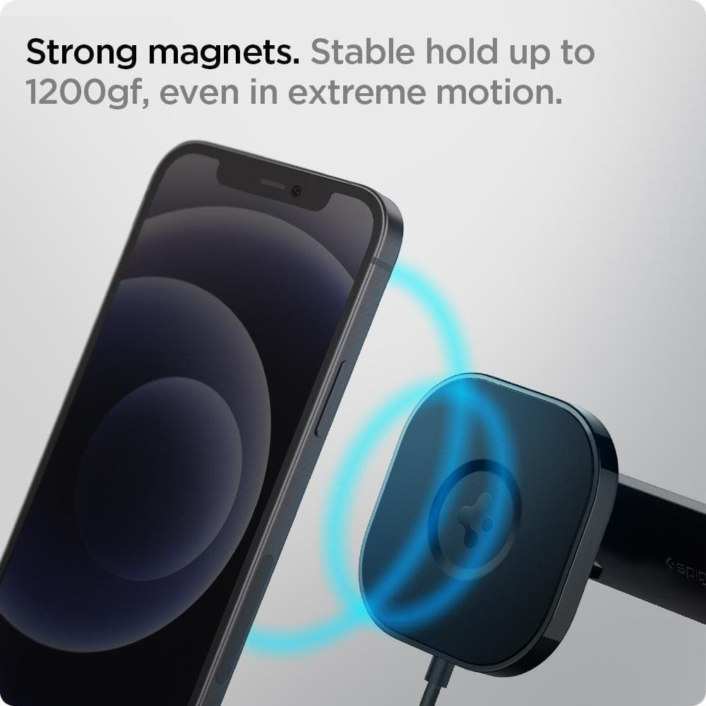 Spigen OneTap Ventilatierooster MagSafe Telefoonhouder Auto 7.5W Zwart afbeelding 8