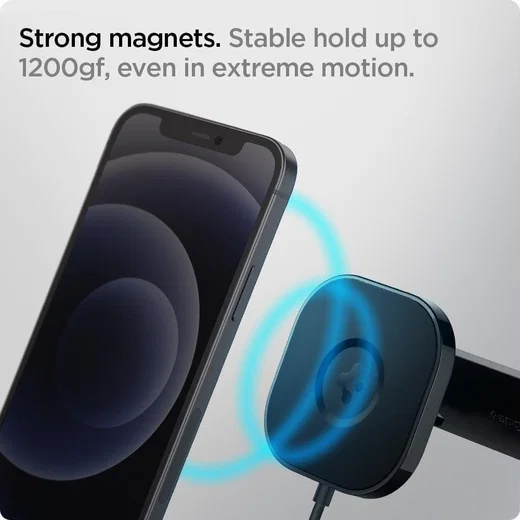 Spigen OneTap Ventilatierooster MagSafe Telefoonhouder Auto 7.5W Zwart afbeelding 8