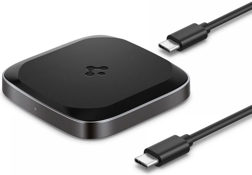 Spigen ArcField PF2004 15W Draadloze Oplader met USB-C Kabel 2M Zwart afbeelding 1