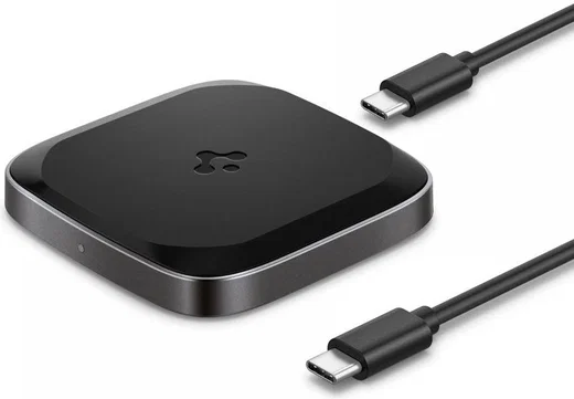 Spigen ArcField PF2004 15W Draadloze Oplader met USB-C Kabel 2M Zwart afbeelding 1