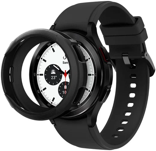 Spigen Liquid Air - Samsung Galaxy Watch 4 Classic 46MM Hoesje - Zwart afbeelding 2