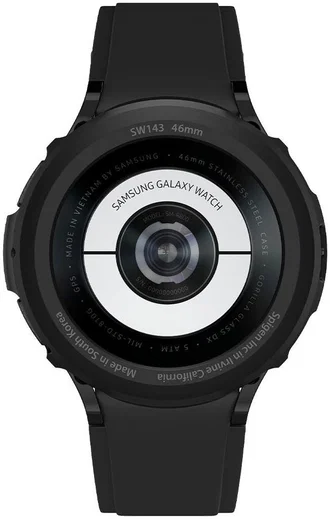 Spigen Liquid Air - Samsung Galaxy Watch 4 Classic 46MM Hoesje - Zwart afbeelding 10