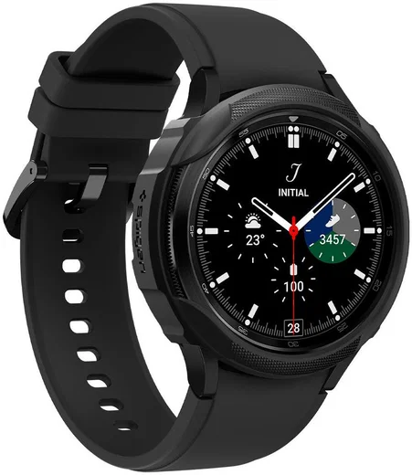 Spigen Liquid Air - Samsung Galaxy Watch 4 Classic 46MM Hoesje - Zwart afbeelding 11