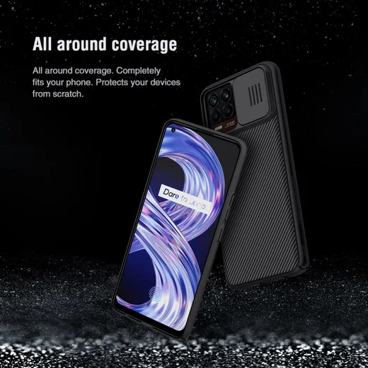 Nillkin CamShield Realme 8 4G Hoesje Camera Slider Back Cover Blauw afbeelding 9