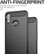 Samsung Galaxy A10s Hoesje Geborsteld TPU Back Cover Zwart afbeelding 4