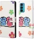 Motorola Edge 20 Hoesje Portemonnee Book Case met Print Uil afbeelding 3