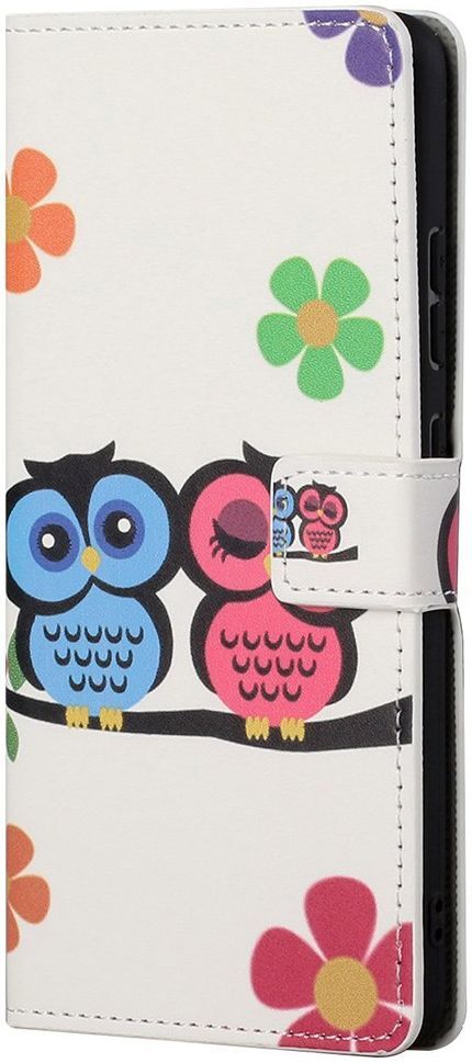 Motorola Edge 20 Hoesje Portemonnee Book Case met Print Uil afbeelding 4