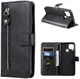 Realme 7i Hoesje Portemonnee Book Case met Zipper Zwart afbeelding 6