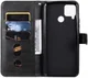 Realme 7i Hoesje Portemonnee Book Case met Zipper Zwart afbeelding 2