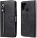 Realme 7i Hoesje Portemonnee Book Case met Zipper Zwart afbeelding 9