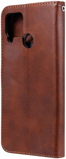 Realme 7i Hoesje Portemonnee Book Case met Zipper Bruin afbeelding 10