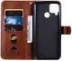 Realme 7i Hoesje Portemonnee Book Case met Zipper Bruin afbeelding 2