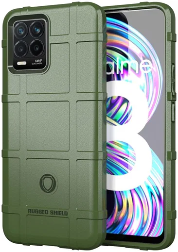 Realme 8 4G Hoesje Shock Proof Rugged Shield Back Cover Groen afbeelding 1