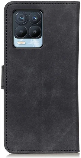 KHAZNEH Realme 8 4G Hoesje Retro Wallet Book Case Zwart afbeelding 6
