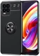 Realme 8 4G Hoesje met Magnetische Ring Kickstand Zwart afbeelding 1