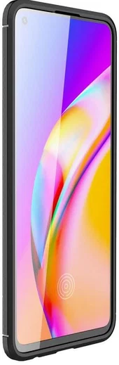 Realme 8 4G Hoesje Siliconen Carbon TPU Back Cover Zwart afbeelding 2