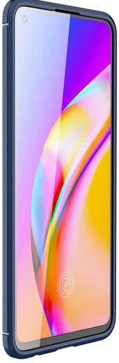 Realme 8 4G Hoesje Siliconen Carbon TPU Back Cover Blauw afbeelding 2