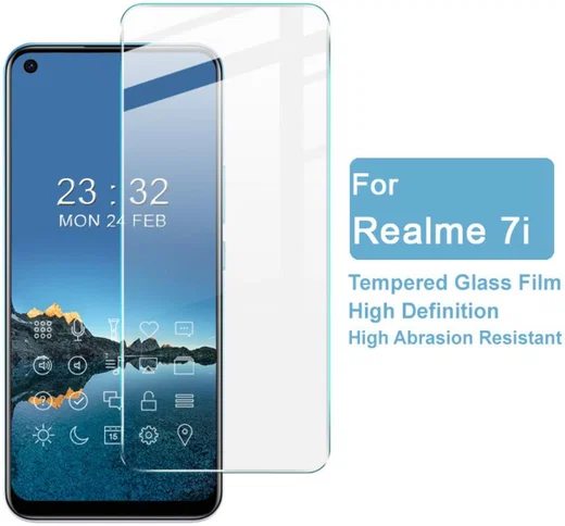 IMAK Realme 7i Screen Protector Case Friendly 9H Tempered Glass afbeelding 3