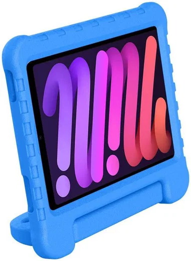 Apple iPad Mini 7/6 Kinder Tablethoes met Handvat Blauw afbeelding 2