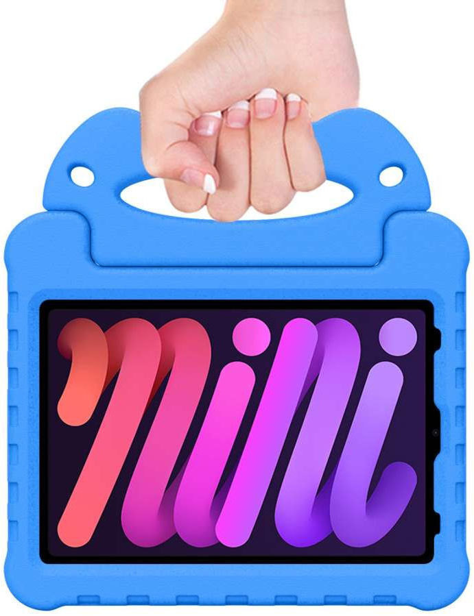 Apple iPad Mini 7/6 Kinder Tablethoes met Handvat Blauw afbeelding 3