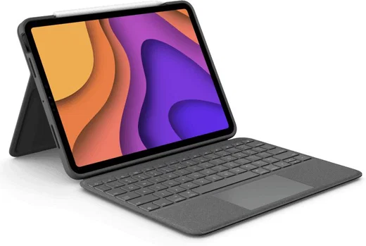 Logitech Folio Touch Apple iPad Air (2020) Hoes met Toetsenbord Grijs afbeelding 1
