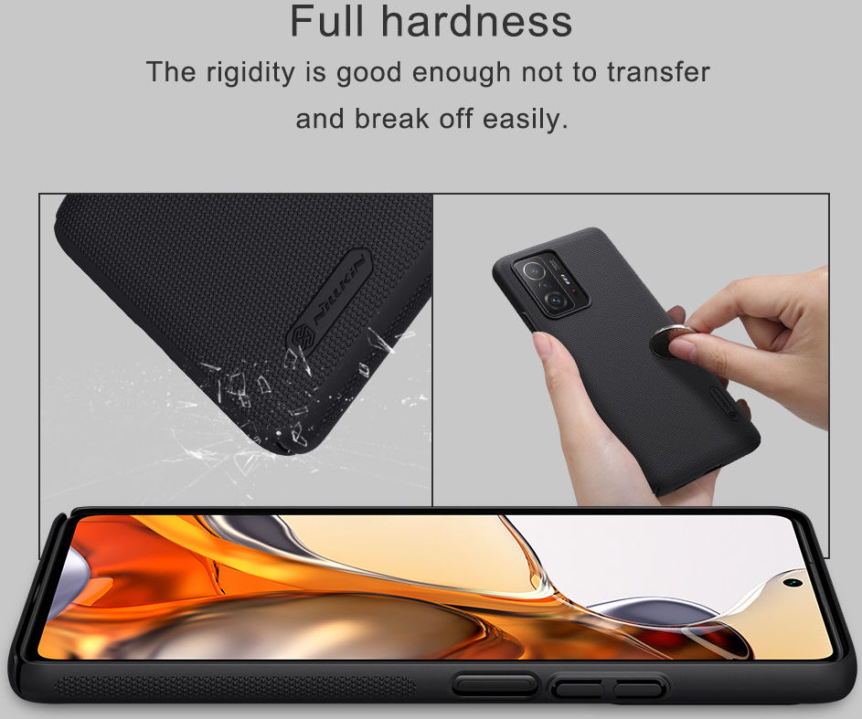 Nillkin Super Frosted Shield Xiaomi 11T/11T Pro Hoesje Backcover Zwart afbeelding 7