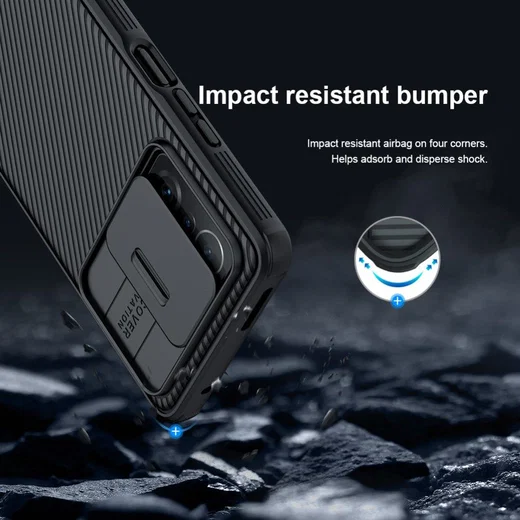 Nillkin CamShield Xiaomi 11T / 11T Pro Hoesje met Camera Slider Zwart afbeelding 7