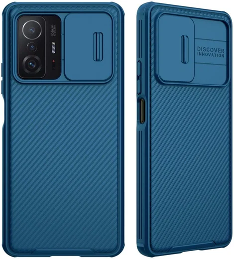 Nillkin CamShield Xiaomi 11T / 11T Pro Hoesje met Camera Slider Blauw afbeelding 15