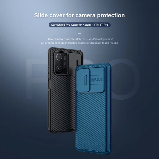 Nillkin CamShield Xiaomi 11T / 11T Pro Hoesje met Camera Slider Blauw afbeelding 8