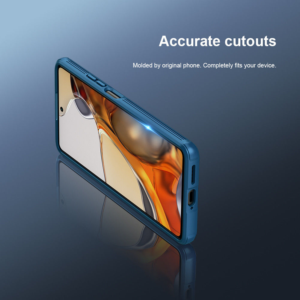 Nillkin CamShield Xiaomi 11T / 11T Pro Hoesje met Camera Slider Blauw afbeelding 10
