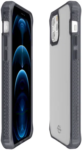 ITSKINS Hybrid Frost Apple iPhone 12 / 12 Pro Hoesje Transparant/Zwart afbeelding 6