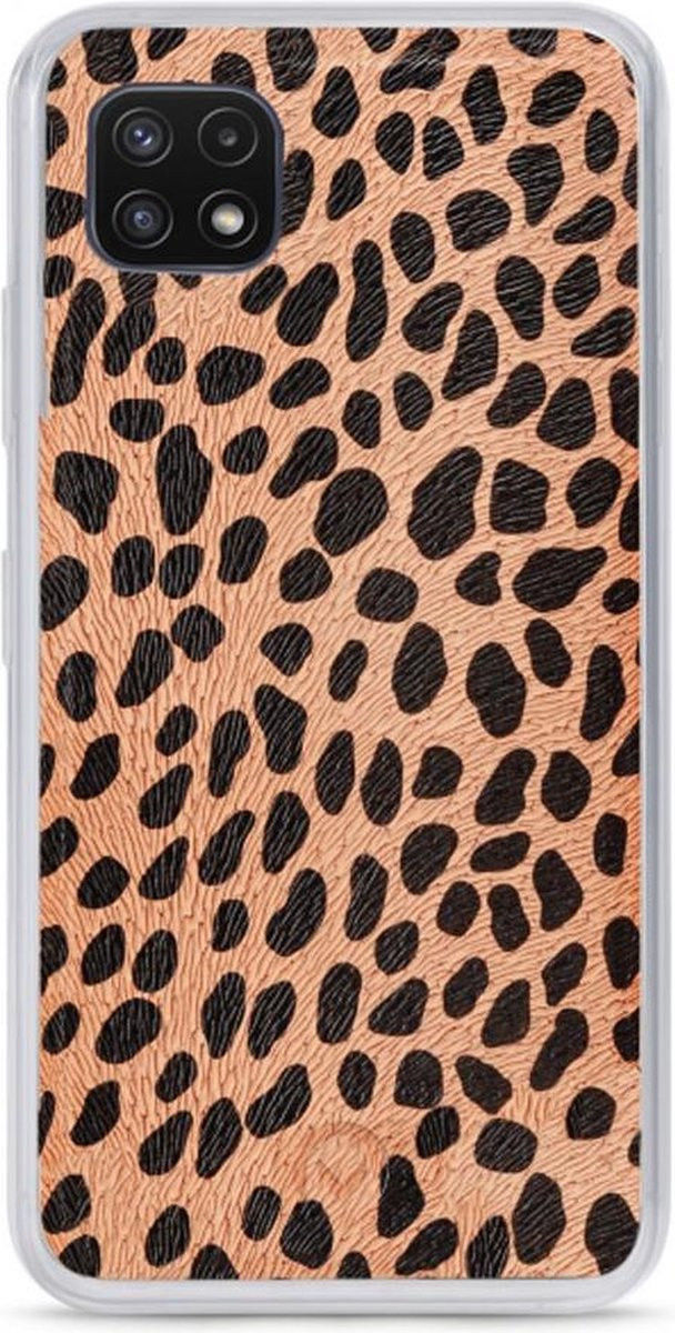 Mobilize Wallet Zipper Samsung Galaxy A22 5G Hoesje Olive Leopard afbeelding 2