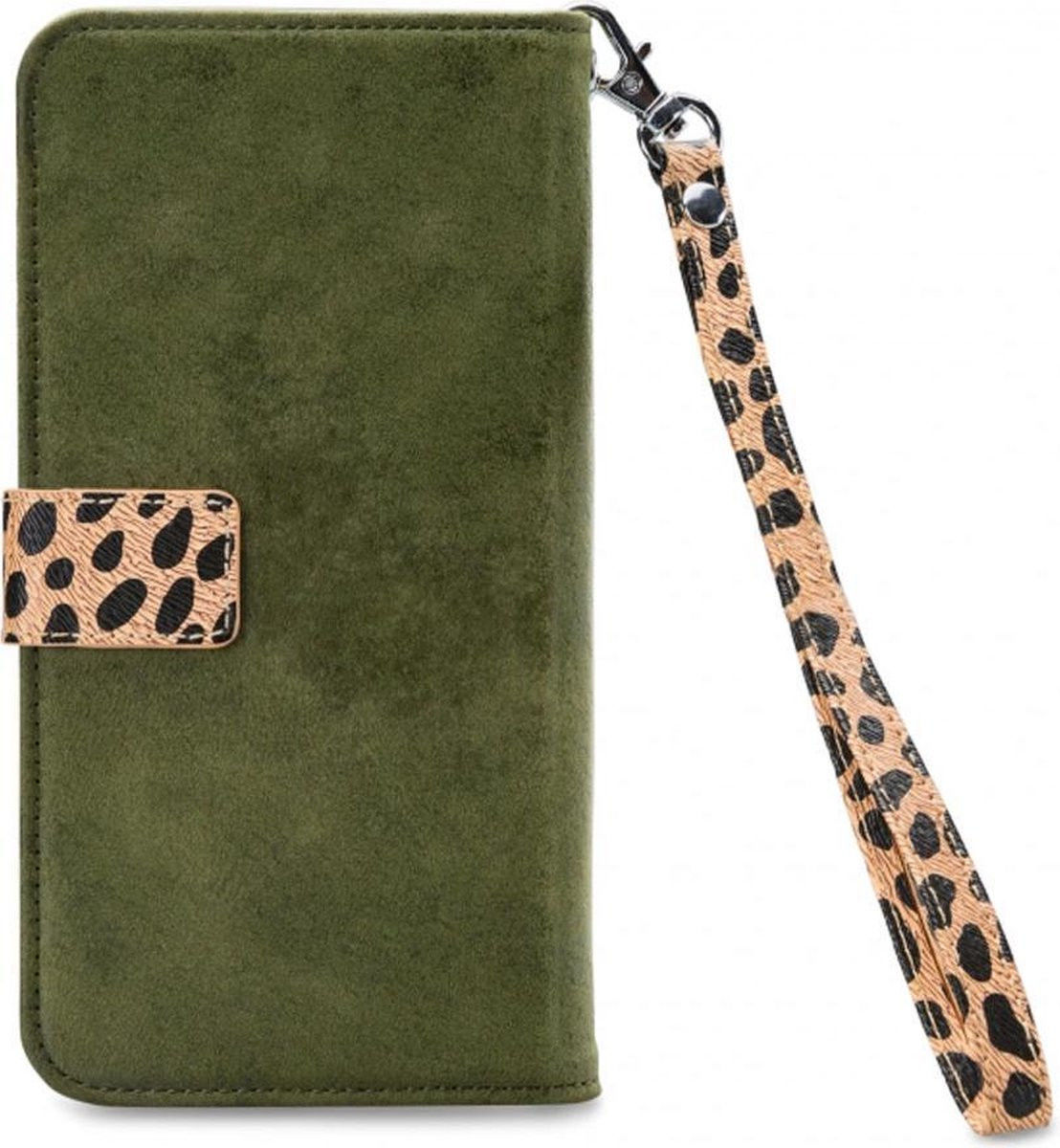 Mobilize Wallet Zipper Samsung Galaxy A22 5G Hoesje Olive Leopard afbeelding 4