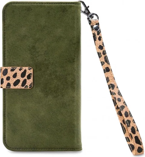Mobilize Wallet Zipper Samsung Galaxy A22 5G Hoesje Olive Leopard afbeelding 4