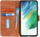 KHAZNEH Samsung Galaxy S21 FE Hoesje Vintage Wallet Book Case Bruin afbeelding 1