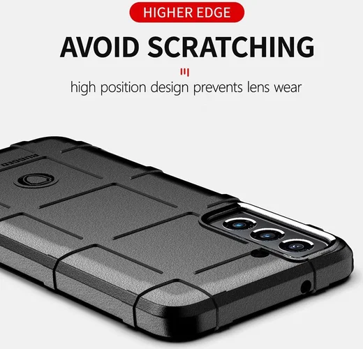 Samsung Galaxy S21 FE Hoesje Shock Proof Rugged Shield Groen afbeelding 3