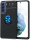 Samsung Galaxy S21 FE Hoesje met Ring Magneet Kickstand Blauw afbeelding 1