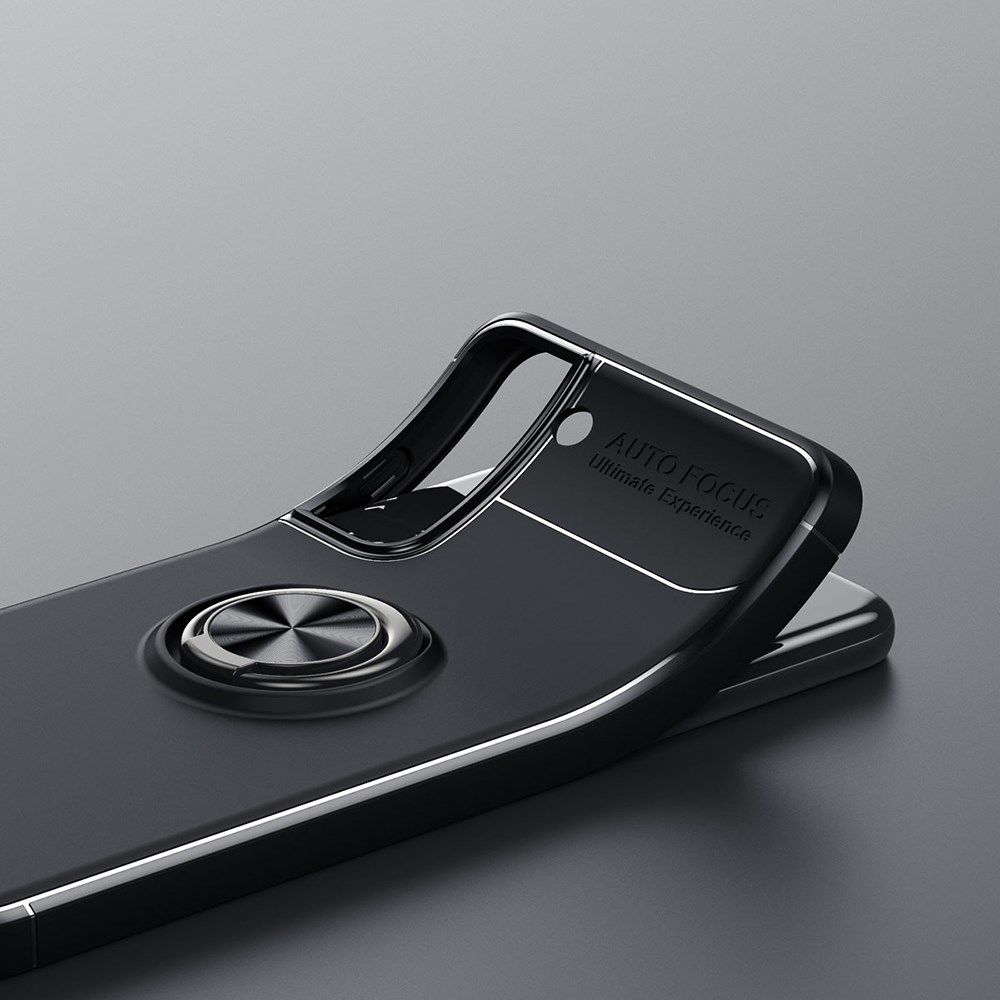 Samsung Galaxy S21 FE Hoesje met Ring Magneet Kickstand Blauw afbeelding 13