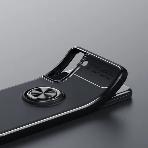Samsung Galaxy S21 FE Hoesje met Ring Magneet Kickstand Blauw afbeelding 13