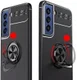 Samsung Galaxy S21 FE Hoesje met Ring Magneet Kickstand Blauw afbeelding 9