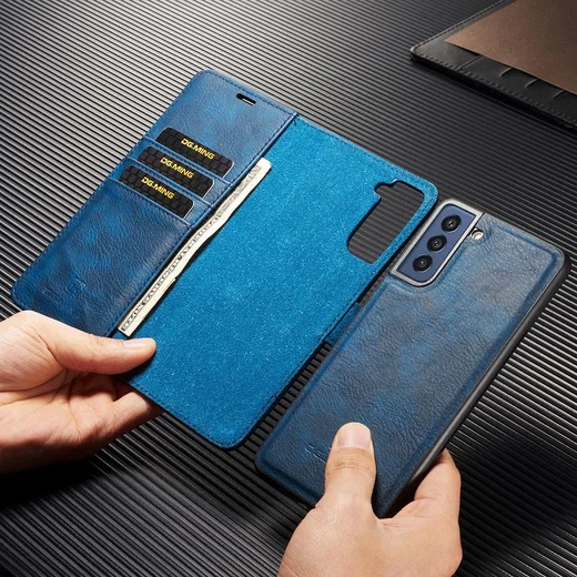 Samsung Galaxy S21 FE Hoesje 2-in-1 Book Case en Back Cover Blauw afbeelding 6