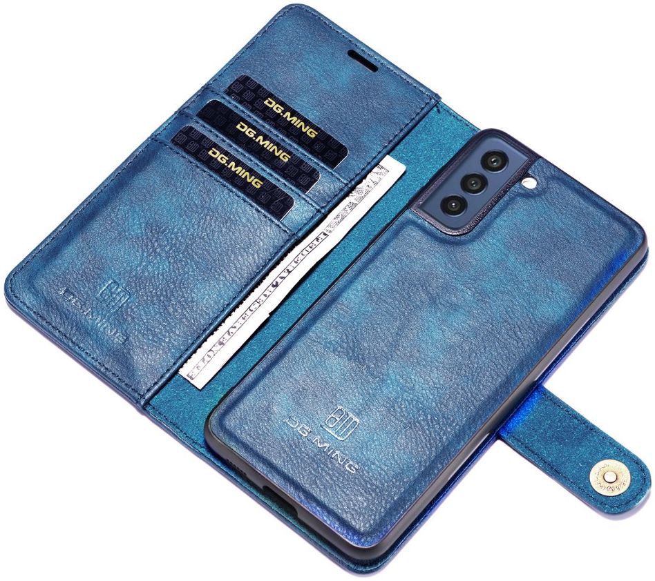 Samsung Galaxy S21 FE Hoesje 2-in-1 Book Case en Back Cover Blauw afbeelding 2