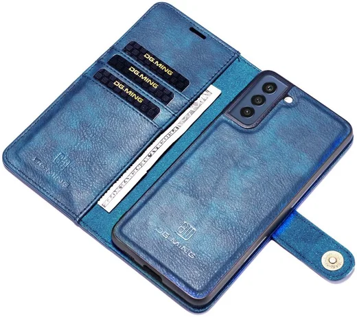 Samsung Galaxy S21 FE Hoesje 2-in-1 Book Case en Back Cover Blauw afbeelding 2