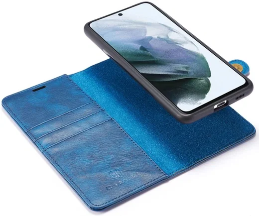 Samsung Galaxy S21 FE Hoesje 2-in-1 Book Case en Back Cover Blauw afbeelding 1