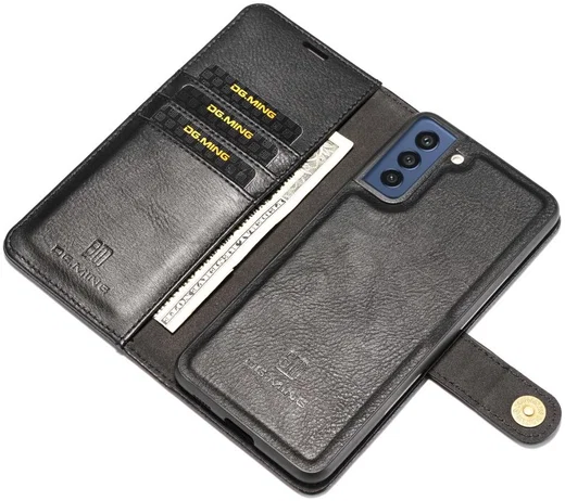 Samsung Galaxy S21 FE Hoesje 2-in-1 Book Case en Back Cover Zwart afbeelding 2