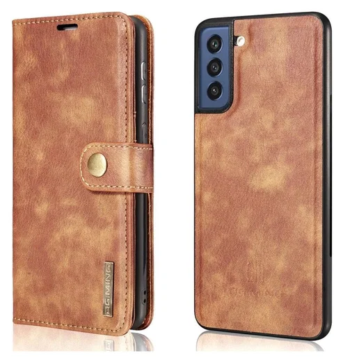 Samsung Galaxy S21 FE Hoesje 2-in-1 Book Case en Back Cover Bruin afbeelding 4