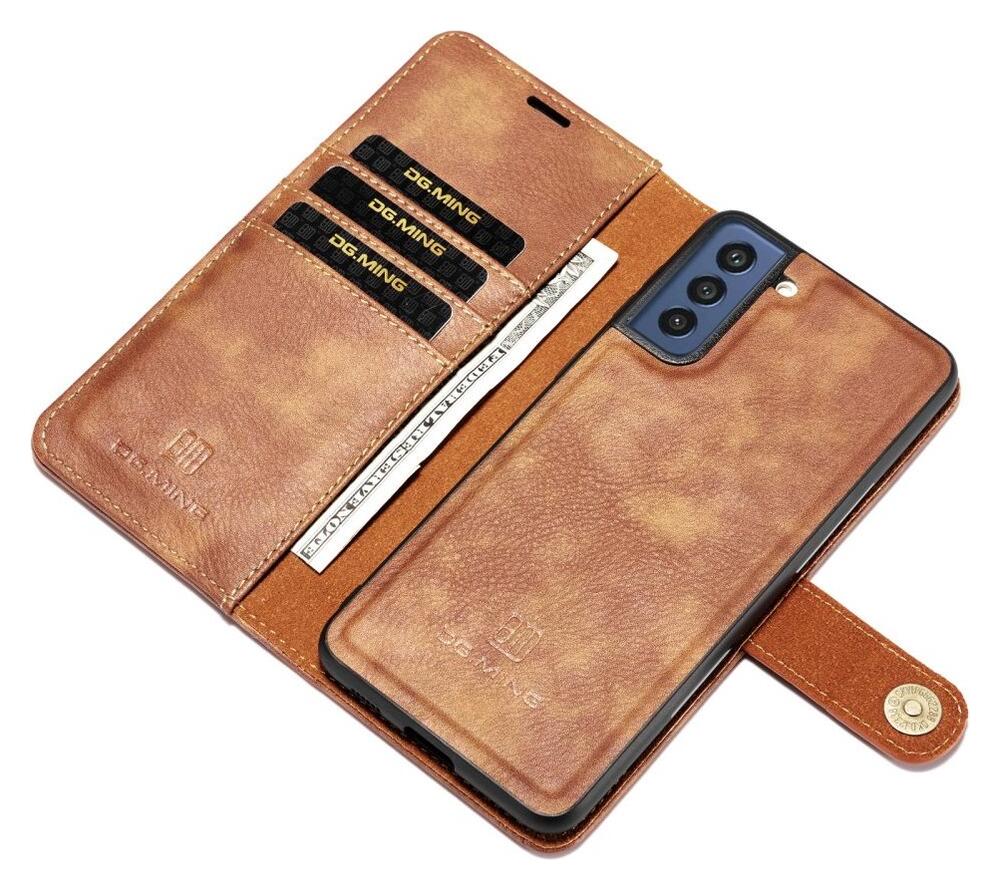 Samsung Galaxy S21 FE Hoesje 2-in-1 Book Case en Back Cover Bruin afbeelding 2