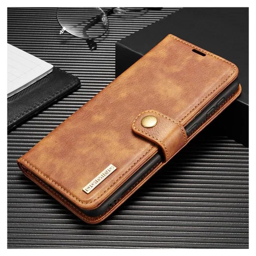 Samsung Galaxy S21 FE Hoesje 2-in-1 Book Case en Back Cover Bruin afbeelding 6