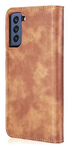 Samsung Galaxy S21 FE Hoesje 2-in-1 Book Case en Back Cover Bruin afbeelding 7