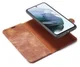 Samsung Galaxy S21 FE Hoesje 2-in-1 Book Case en Back Cover Bruin afbeelding 1